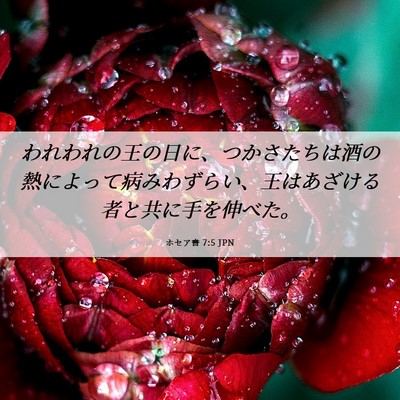 Picture 06 - ホセア書 7:5 JPN - われわれの王の日に、つかさたちは - Bible Verse Picture