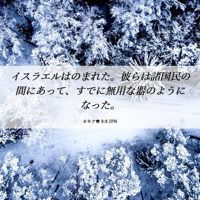 Picture 06 - ホセア書 8:8 JPN - イスラエルはのまれた。彼らは諸国 - Bible Verse Picture