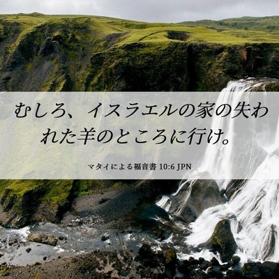 Picture 06 - マタイによる福音書 10:6 JPN - むしろ、イスラエルの家の失われた - Bible Verse Picture