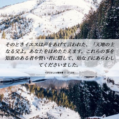 Picture 06 - マタイによる福音書 11:25 JPN - そのときイエスは声をあげて言われ - Bible Verse Picture