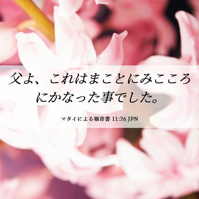 Picture 06 - マタイによる福音書 11:26 JPN - 父よ、これはまことにみこころにか - Bible Verse Picture