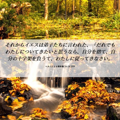 Picture 06 - マタイによる福音書 16:24 JPN - それからイエスは弟子たちに言われ - Bible Verse Picture