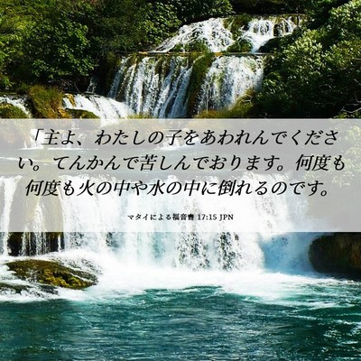 Picture 06 - マタイによる福音書 17:15 JPN - 「主よ、わたしの子をあわれんでく - Bible Verse Picture