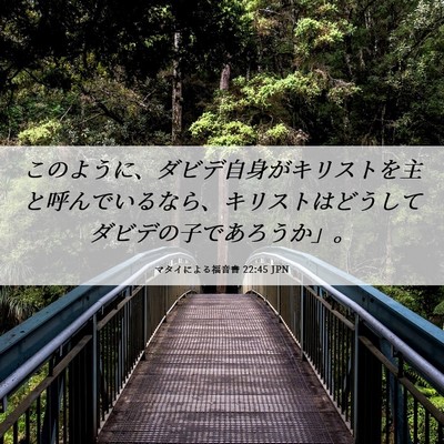 Picture 06 - マタイによる福音書 22:45 JPN - このように、ダビデ自身がキリスト - Bible Verse Picture