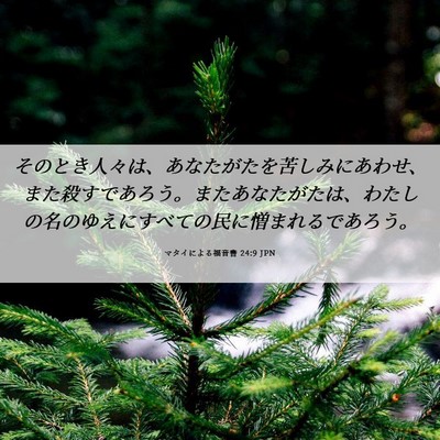 Picture 06 - マタイによる福音書 24:9 JPN - そのとき人々は、あなたがたを苦し - Bible Verse Picture