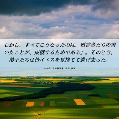 Picture 06 - マタイによる福音書 26:56 JPN - しかし、すべてこうなったのは、預 - Bible Verse Picture