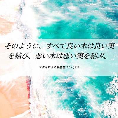 Picture 06 - マタイによる福音書 7:17 JPN - そのように、すべて良い木は良い実 - Bible Verse Picture