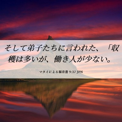 Picture 06 - マタイによる福音書 9:37 JPN - そして弟子たちに言われた、「収穫 - Bible Verse Picture