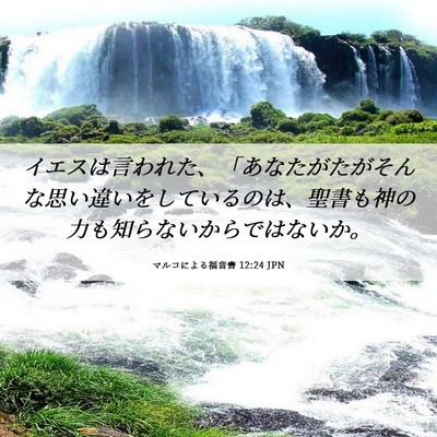 Picture 06 - マルコによる福音書 12:24 JPN - イエスは言われた、「あなたがたが - Bible Verse Picture