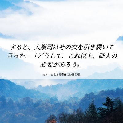 Picture 06 - マルコによる福音書 14:63 JPN - すると、大祭司はその衣を引き裂い - Bible Verse Picture