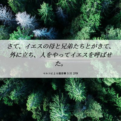 Picture 06 - マルコによる福音書 3:31 JPN - さて、イエスの母と兄弟たちとがき - Bible Verse Picture