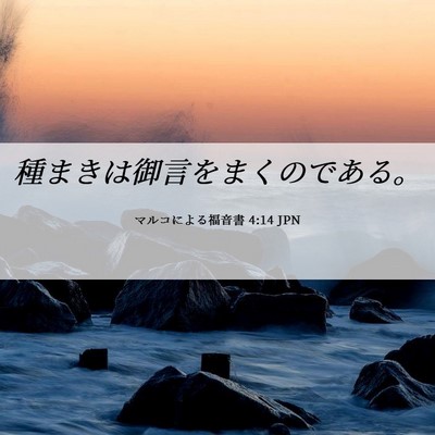 Picture 06 - マルコによる福音書 4:14 JPN - 種まきは御言をまくのである。 - Bible Verse Picture