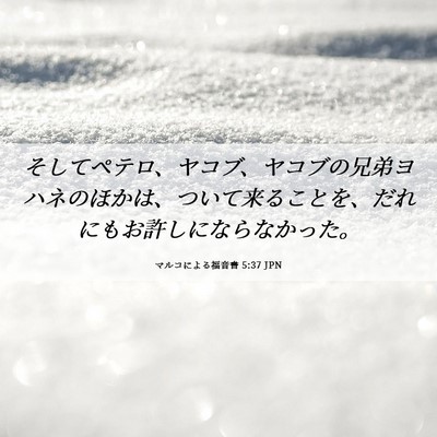 Picture 06 - マルコによる福音書 5:37 JPN - そしてペテロ、ヤコブ、ヤコブの兄 - Bible Verse Picture