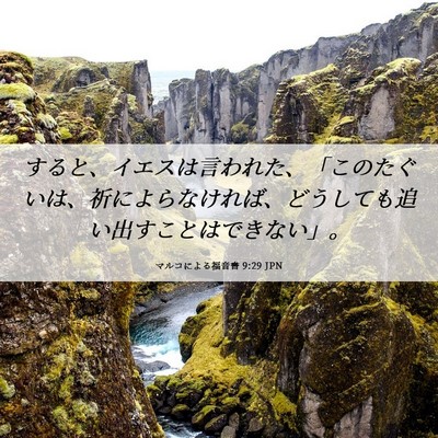 Picture 06 - マルコによる福音書 9:29 JPN - すると、イエスは言われた、「この - Bible Verse Picture