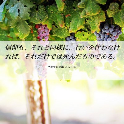 Picture 06 - ヤコブの手紙 2:17 JPN - 信仰も、それと同様に、行いを伴わ - Bible Verse Picture