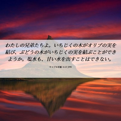 Picture 06 - ヤコブの手紙 3:12 JPN - わたしの兄弟たちよ。いちじくの木 - Bible Verse Picture