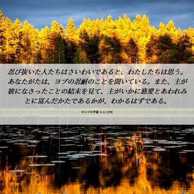 Picture 06 - ヤコブの手紙 5:11 JPN - 忍び抜いた人たちはさいわいである - Bible Verse Picture