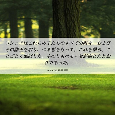 Picture 06 - ヨシュア記 11:12 JPN - ヨシュアはこれらの王たちのすべて - Bible Verse Picture