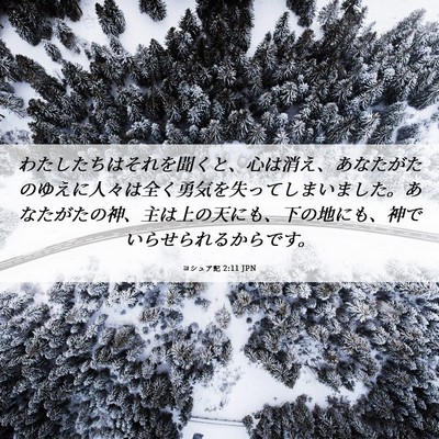 Picture 06 - ヨシュア記 2:11 JPN - わたしたちはそれを聞くと、心は消 - Bible Verse Picture