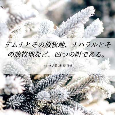 Picture 06 - ヨシュア記 21:35 JPN - デムナとその放牧地、ナハラルとそ - Bible Verse Picture