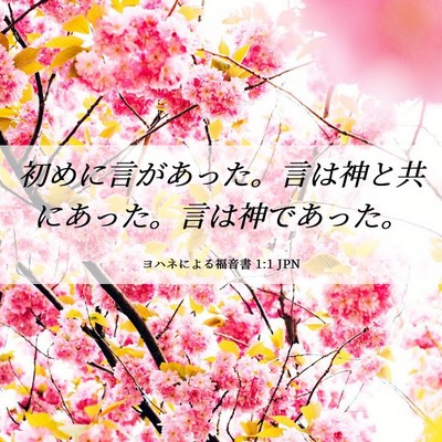 Picture 06 - ヨハネによる福音書 1:1 JPN - 初めに言があった。言は神と共にあ - Bible Verse Picture