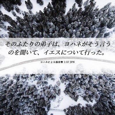 Picture 06 - ヨハネによる福音書 1:37 JPN - そのふたりの弟子は、ヨハネがそう - Bible Verse Picture