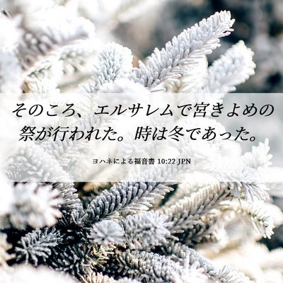 Picture 06 - ヨハネによる福音書 10:22 JPN - そのころ、エルサレムで宮きよめの - Bible Verse Picture