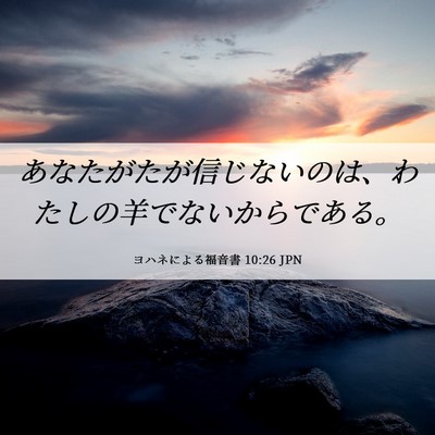Picture 06 - ヨハネによる福音書 10:26 JPN - あなたがたが信じないのは、わたし - Bible Verse Picture
