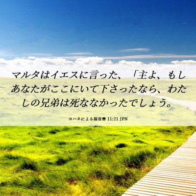Picture 06 - ヨハネによる福音書 11:21 JPN - マルタはイエスに言った、「主よ、 - Bible Verse Picture
