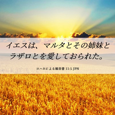 Picture 06 - ヨハネによる福音書 11:5 JPN - イエスは、マルタとその姉妹とラザ - Bible Verse Picture