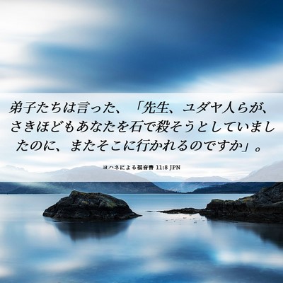 Picture 06 - ヨハネによる福音書 11:8 JPN - 弟子たちは言った、「先生、ユダヤ - Bible Verse Picture