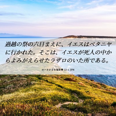 Picture 06 - ヨハネによる福音書 12:1 JPN - 過越の祭の六日まえに、イエスはベ - Bible Verse Picture