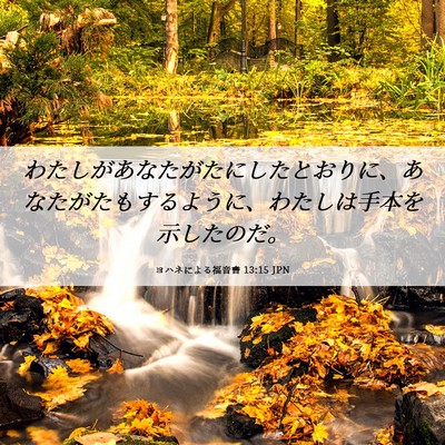 Picture 06 - ヨハネによる福音書 13:15 JPN - わたしがあなたがたにしたとおりに - Bible Verse Picture