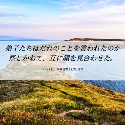Picture 06 - ヨハネによる福音書 13:22 JPN - 弟子たちはだれのことを言われたの - Bible Verse Picture