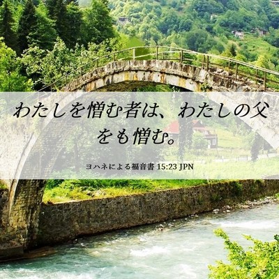 Picture 06 - ヨハネによる福音書 15:23 JPN - わたしを憎む者は、わたしの父をも - Bible Verse Picture