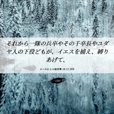 Picture 06 - ヨハネによる福音書 18:12 JPN - それから一隊の兵卒やその千卒長や - Bible Verse Picture