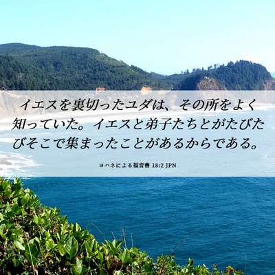 Picture 06 - ヨハネによる福音書 18:2 JPN - イエスを裏切ったユダは、その所を - Bible Verse Picture