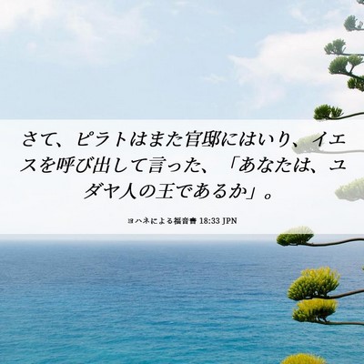 Picture 06 - ヨハネによる福音書 18:33 JPN - さて、ピラトはまた官邸にはいり、 - Bible Verse Picture