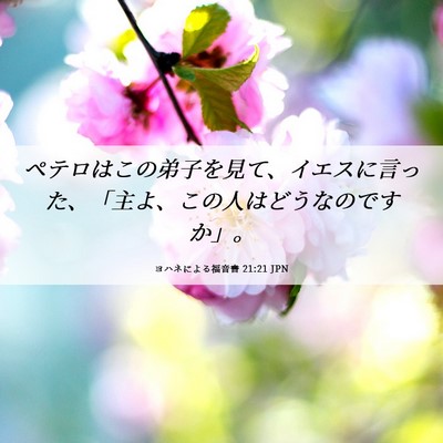 Picture 06 - ヨハネによる福音書 21:21 JPN - ペテロはこの弟子を見て、イエスに - Bible Verse Picture