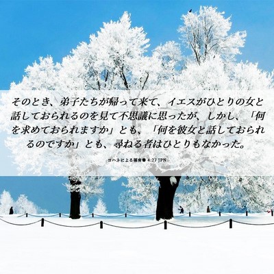 Picture 06 - ヨハネによる福音書 4:27 JPN - そのとき、弟子たちが帰って来て、 - Bible Verse Picture