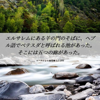 Picture 06 - ヨハネによる福音書 5:2 JPN - エルサレムにある羊の門のそばに、 - Bible Verse Picture