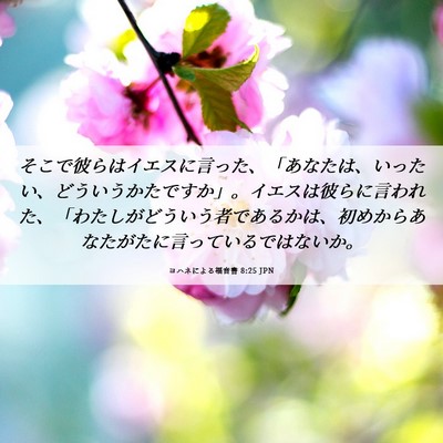 Picture 06 - ヨハネによる福音書 8:25 JPN - そこで彼らはイエスに言った、「あ - Bible Verse Picture