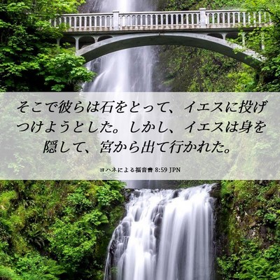 Picture 06 - ヨハネによる福音書 8:59 JPN - そこで彼らは石をとって、イエスに - Bible Verse Picture