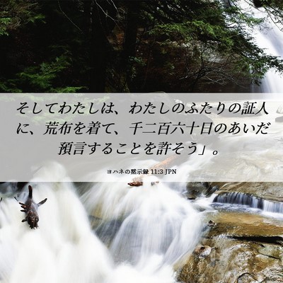 Picture 06 - ヨハネの黙示録 11:3 JPN - そしてわたしは、わたしのふたりの - Bible Verse Picture