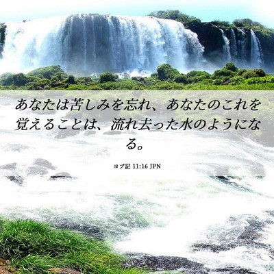 Picture 06 - ヨブ記 11:16 JPN - あなたは苦しみを忘れ、あなたのこ - Bible Verse Picture
