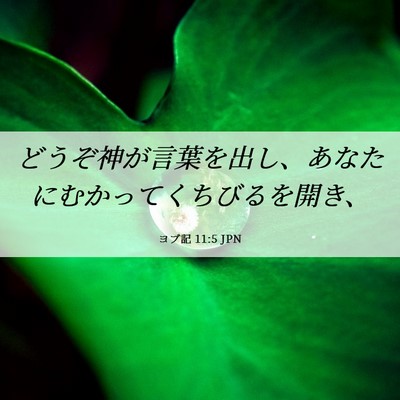 Picture 06 - ヨブ記 11:5 JPN - どうぞ神が言葉を出し、あなたにむ - Bible Verse Picture