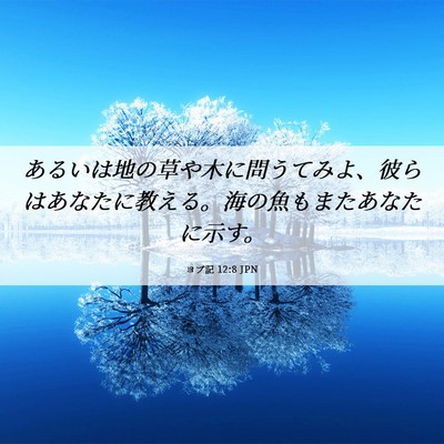 Picture 06 - ヨブ記 12:8 JPN - あるいは地の草や木に問うてみよ、 - Bible Verse Picture