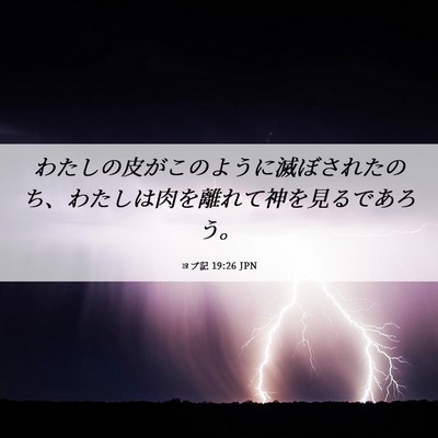 Picture 06 - ヨブ記 19:26 JPN - わたしの皮がこのように滅ぼされた - Bible Verse Picture