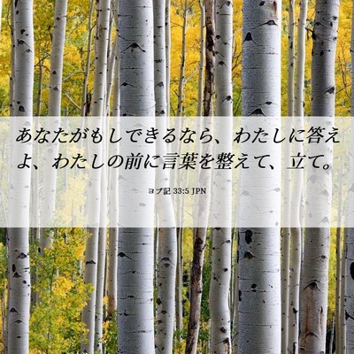 Picture 06 - ヨブ記 33:5 JPN - あなたがもしできるなら、わたしに - Bible Verse Picture
