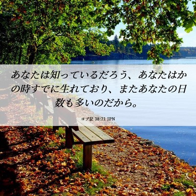 Picture 06 - ヨブ記 38:21 JPN - あなたは知っているだろう、あなた - Bible Verse Picture